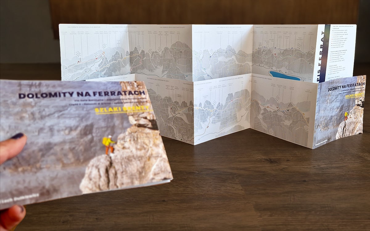 DOLOMITY NA FERRATACH - PRZEWODNIK - część 3 - Gruppo di Brenta - mapka SZLAKI BRENTY