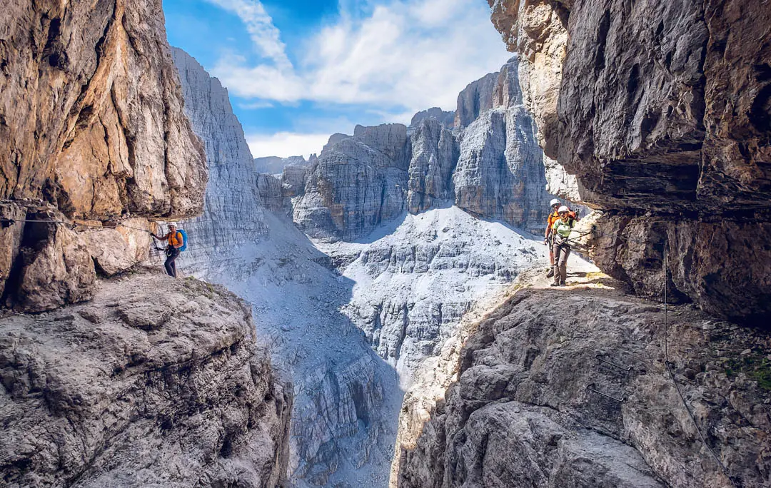 Via delle Bocchette - najpiękniejsza ferrata świata! DOLOMITY NA FERRATACH - PRZEWODNIK - GRUPPO DI BRENTA